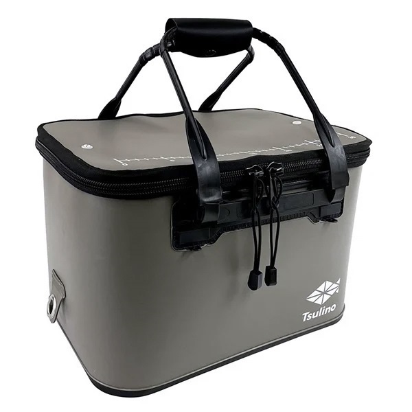 セミハードバッカン【肉厚EVA採用で丈夫/磯/堤防】(36cm-クールグレー)